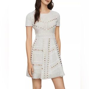 Maje Rista Studded Guipure Lace Dress